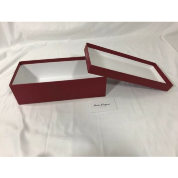 Salvatore Ferragamo Empty Shoes Gift Box Red 5.6" x 12.5" x 3.5" - Picture 9 of 12